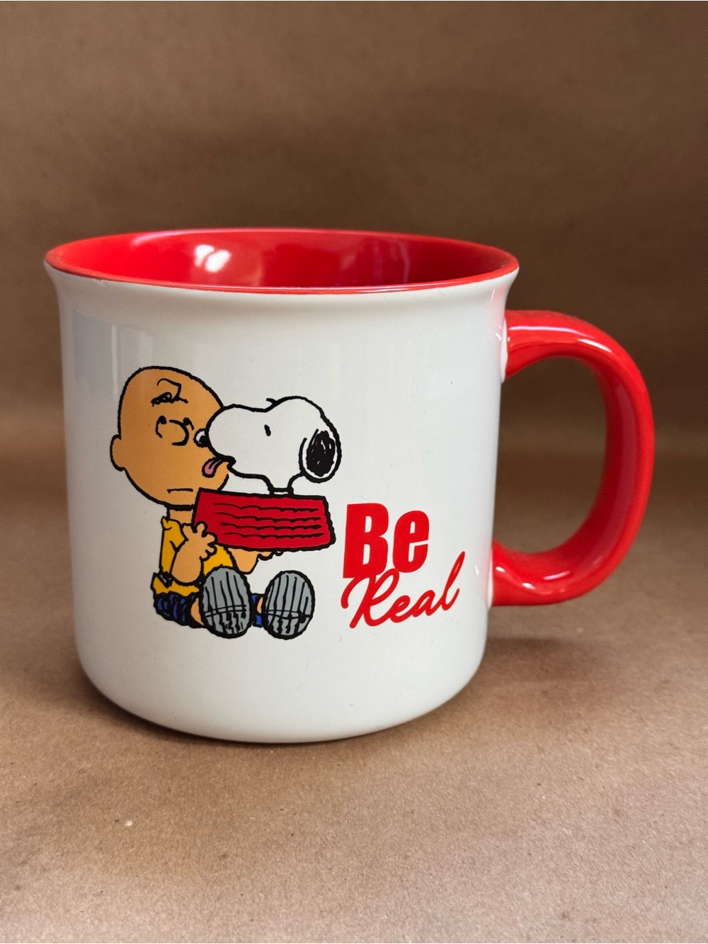 Peanuts 2023Charlie Brown and Snoopy Be Real Coffee Mug